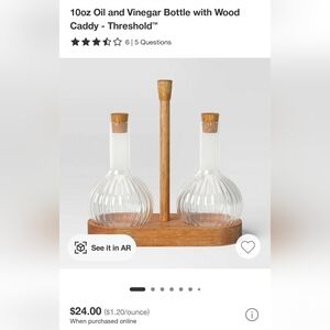 Threshold Oil & Vinegar Bottles with Wood Stoppers
